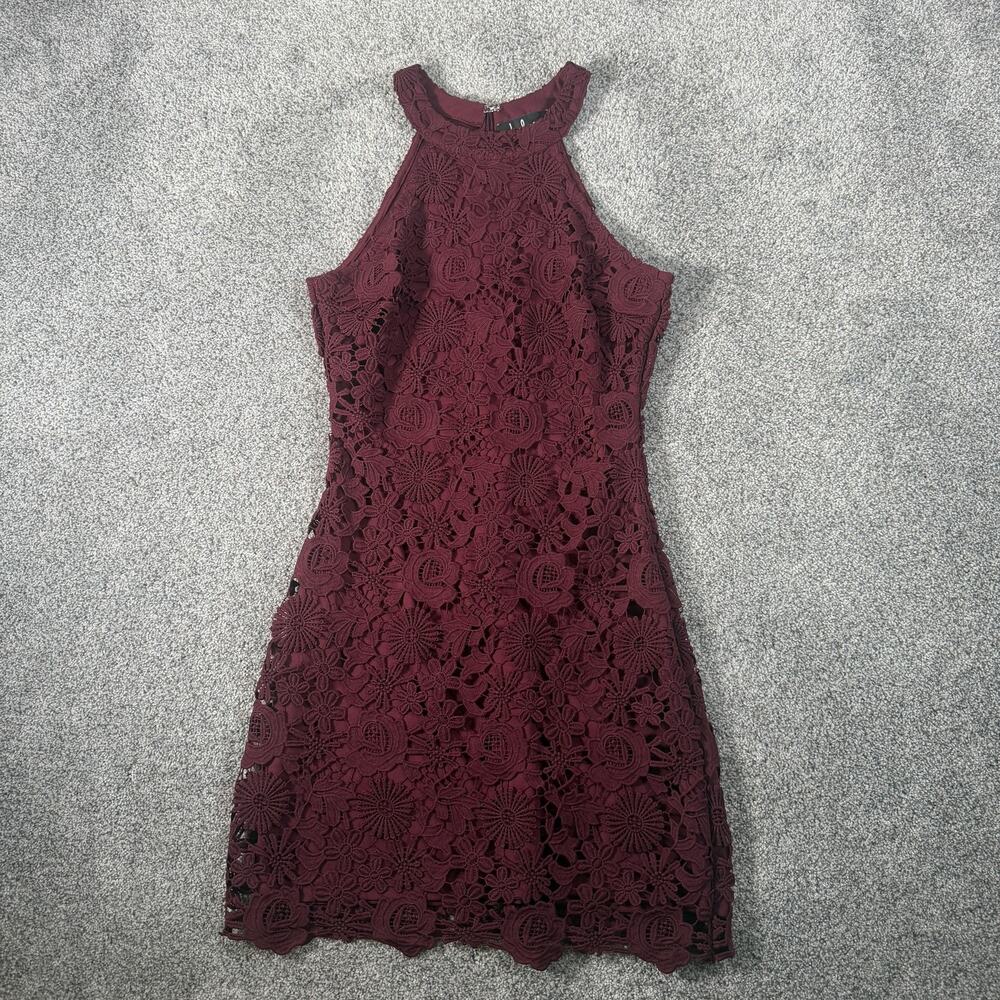 Lulus Sheath Dress S Floral Lace Dark Romantic Cocktail Gothic Victorian Holiday